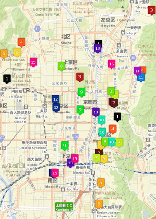 Kyoto map
