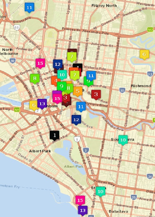 Melbourne map