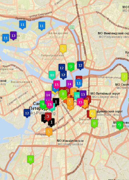 St Petersburg map